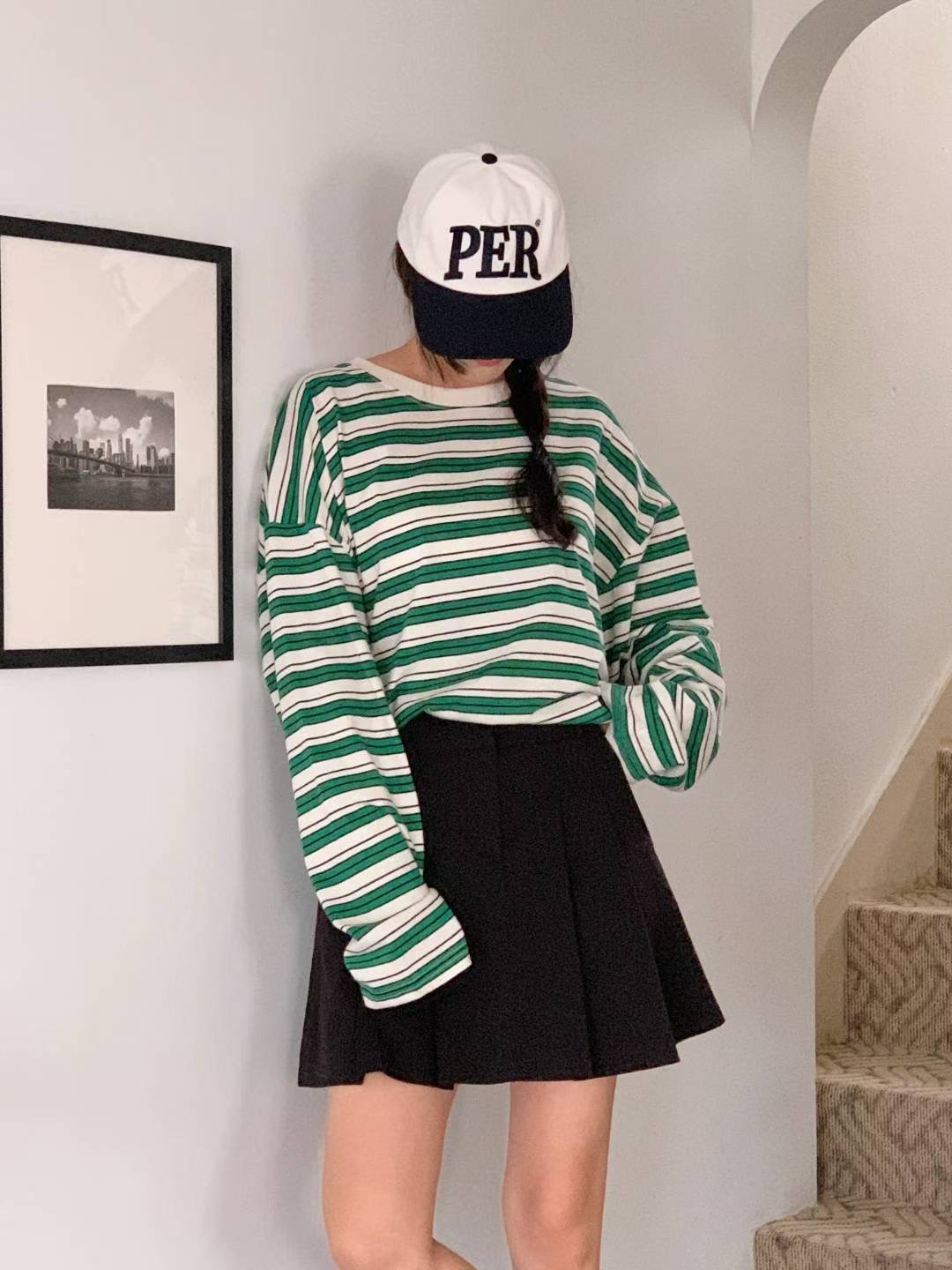 FIRST MOON韓國代購㊣女裝新款休閑職業25秋冬人氣長袖T恤FIRST MOON長袖T恤