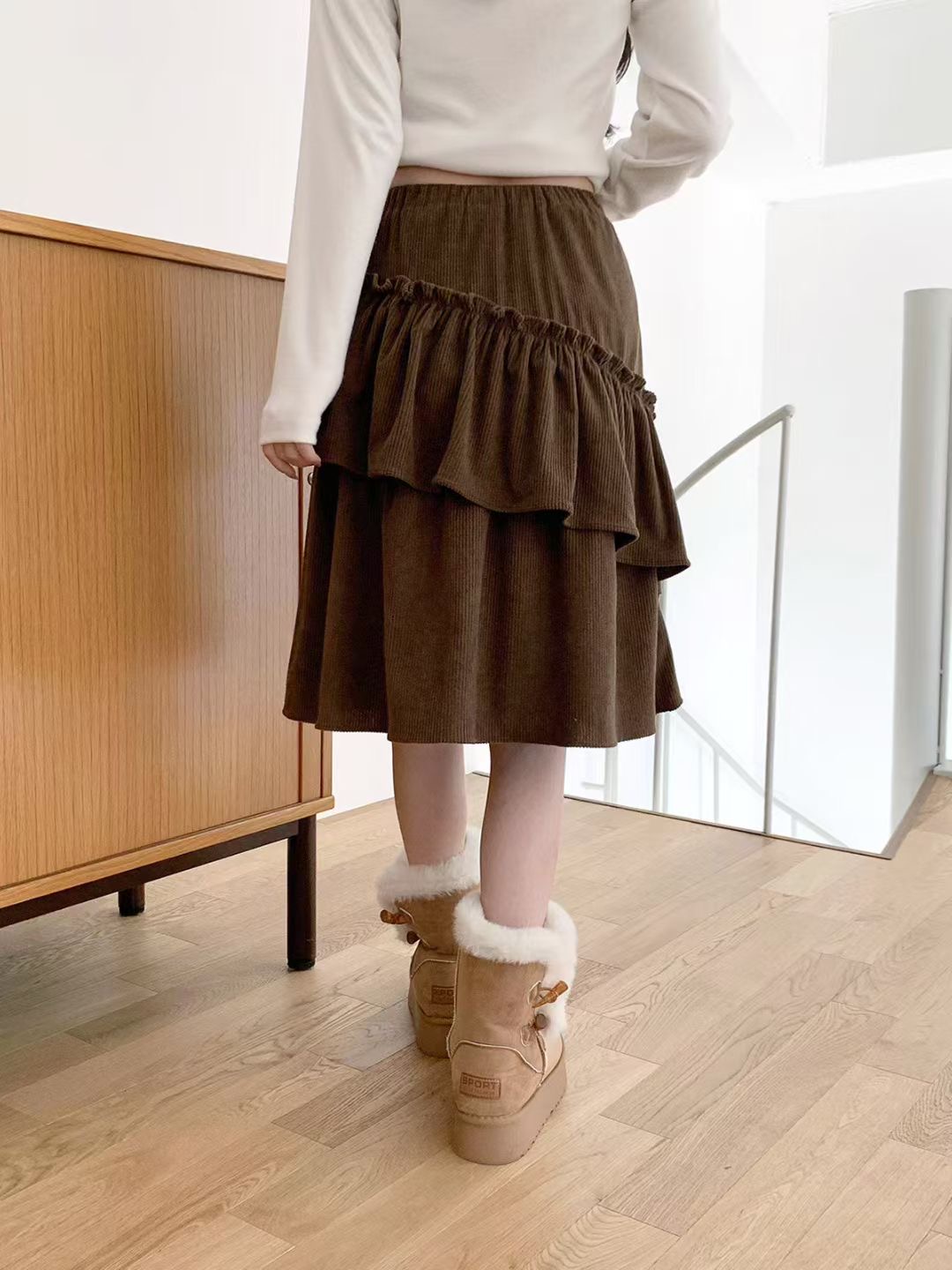 아카시아-T韓國代購㊣女士新款人氣職業25秋冬熱賣時尚長裙acacia-2件起訂長裙