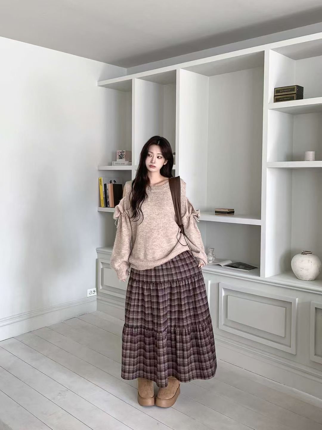 아카시아-T東大門㊣實拍女士新品25秋冬休閑推薦人氣職業長裙acacia-2件起訂長裙