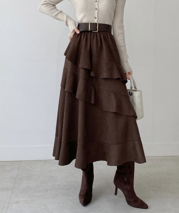 I BLLE東大門㊣直郵女士新款熱賣人氣25秋冬推薦休閑時尚長裙I BLLE長裙