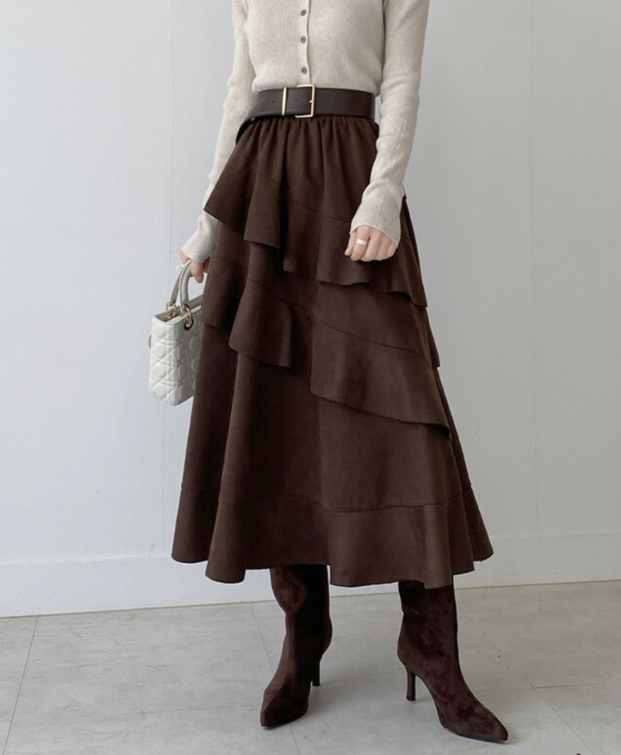 I BLLE東大門㊣直郵女士新款熱賣人氣25秋冬推薦休閑時尚長裙I BLLE長裙