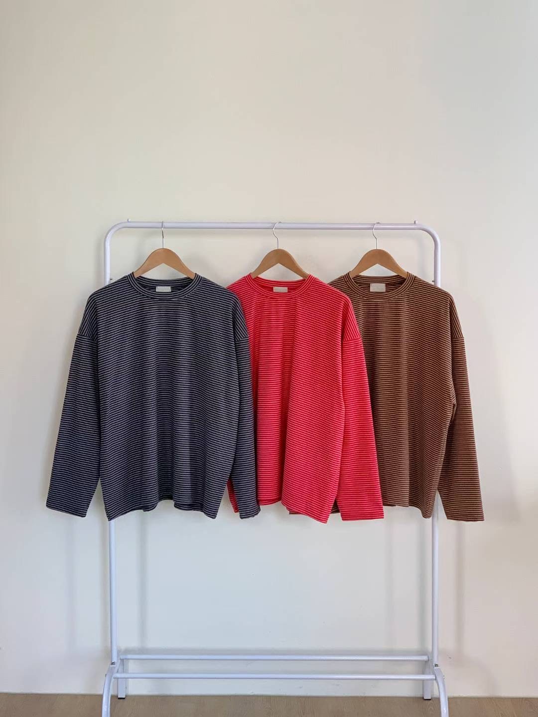 FIRST MOON東大門㊣代購女裝新品休閑推薦熱賣25秋冬長袖T恤FIRST MOON長袖T恤圖色2左二色