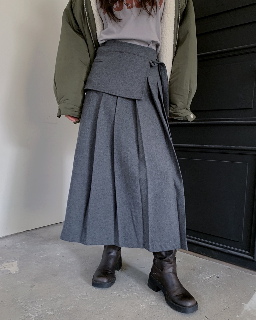 LIVE AID-P韓國代購㊣女裝新品熱賣推薦時尚休閑職業長裙LIVE AID-P長裙