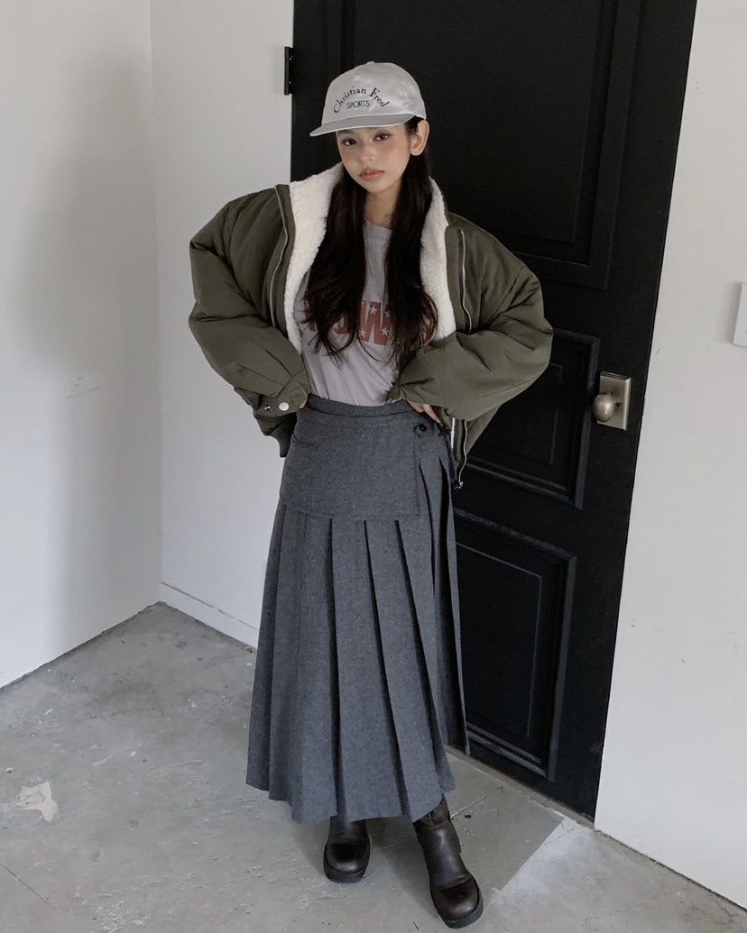 LIVE AID-P韓國代購㊣女裝新品熱賣推薦時尚休閑職業長裙LIVE AID-P長裙