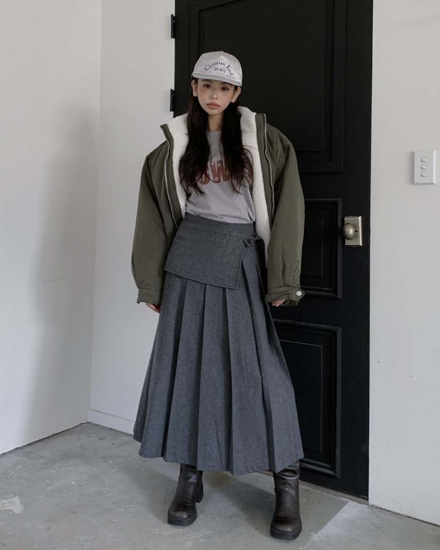 LIVE AID-P韓國代購㊣女裝新品熱賣推薦時尚休閑職業長裙LIVE AID-P長裙