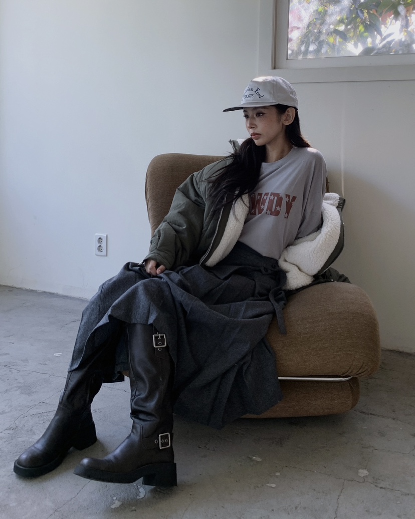 LIVE AID-P韓國代購㊣女裝新品熱賣推薦時尚休閑職業長裙LIVE AID-P長裙