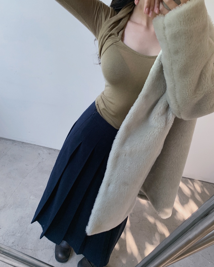 LIVE AID-P韓國代購㊣女裝新品熱賣推薦時尚休閑職業長裙LIVE AID-P長裙