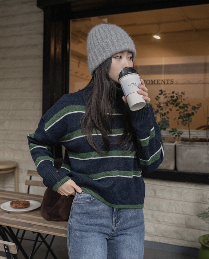 I BLLE韓國直郵㊣女士新品熱賣職業時尚推薦人氣25秋冬針織衫I BLLE針織衫