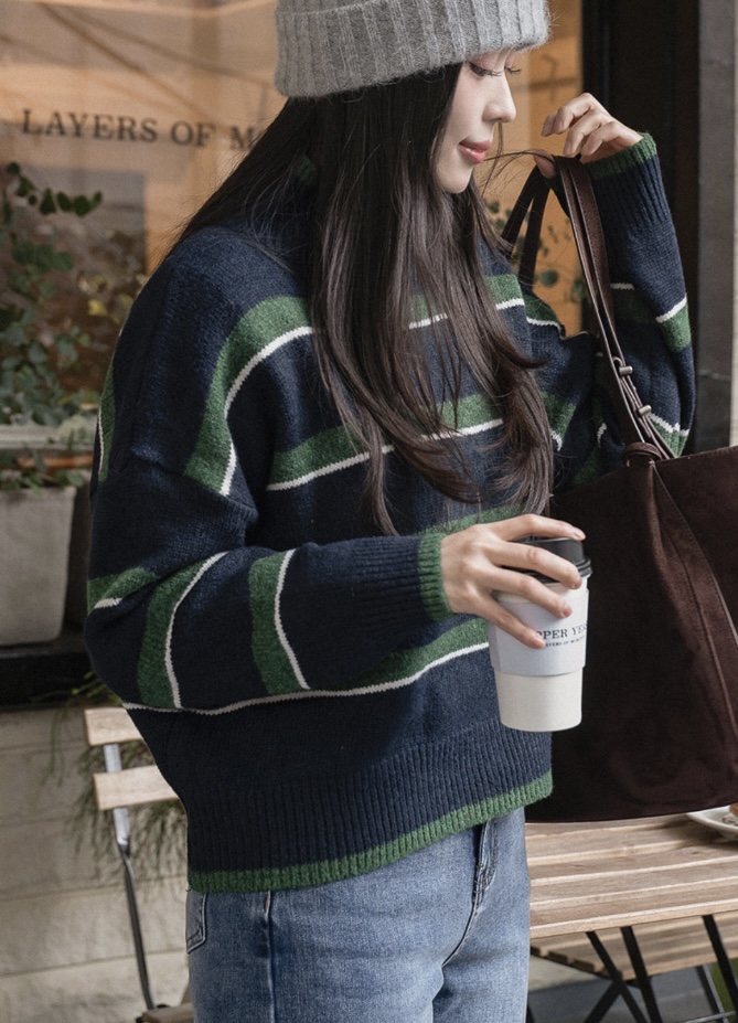 I BLLE韓國直郵㊣女士新品熱賣職業時尚推薦人氣25秋冬針織衫I BLLE針織衫