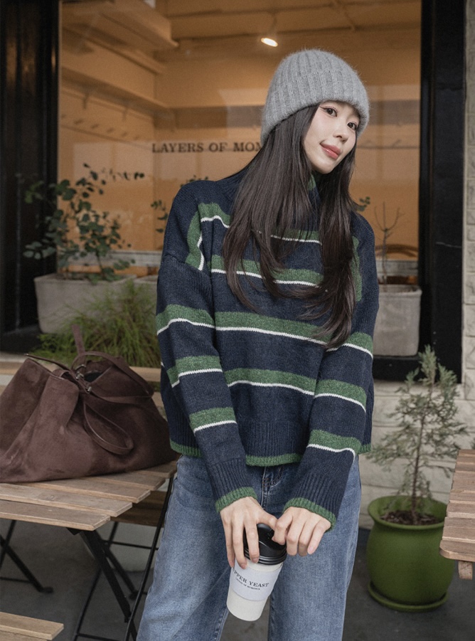 I BLLE韓國直郵㊣女士新品熱賣職業時尚推薦人氣25秋冬針織衫I BLLE針織衫