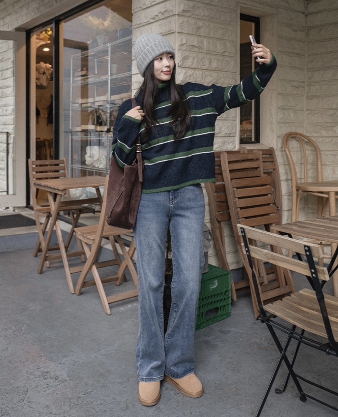 I BLLE韓國直郵㊣女士新品熱賣職業時尚推薦人氣25秋冬針織衫I BLLE針織衫