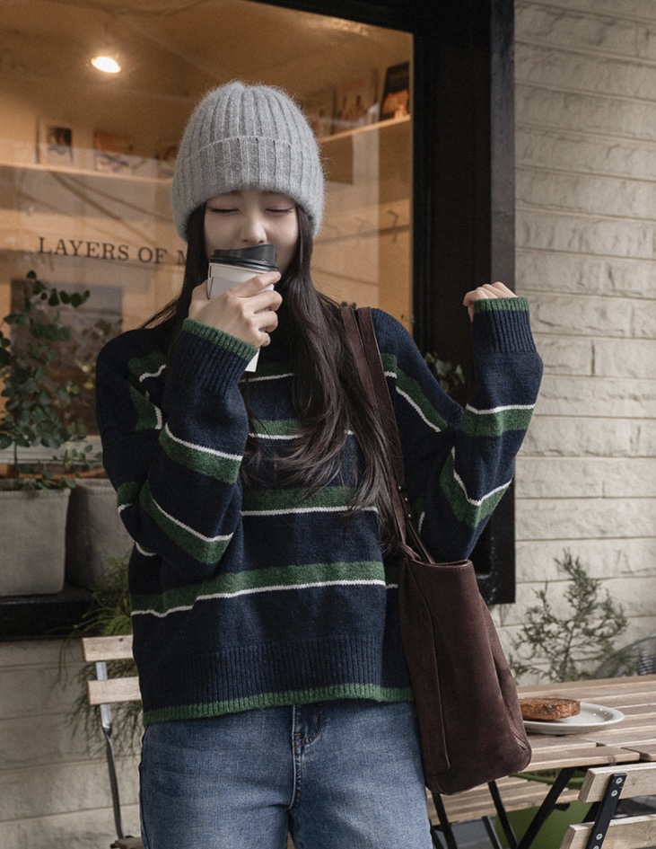 I BLLE韓國直郵㊣女士新品熱賣職業時尚推薦人氣25秋冬針織衫I BLLE針織衫