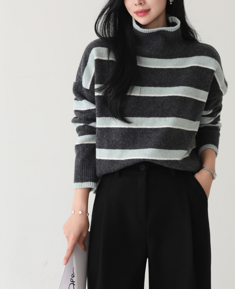 I BLLE韓國直郵㊣女士新品熱賣職業時尚推薦人氣25秋冬針織衫I BLLE針織衫