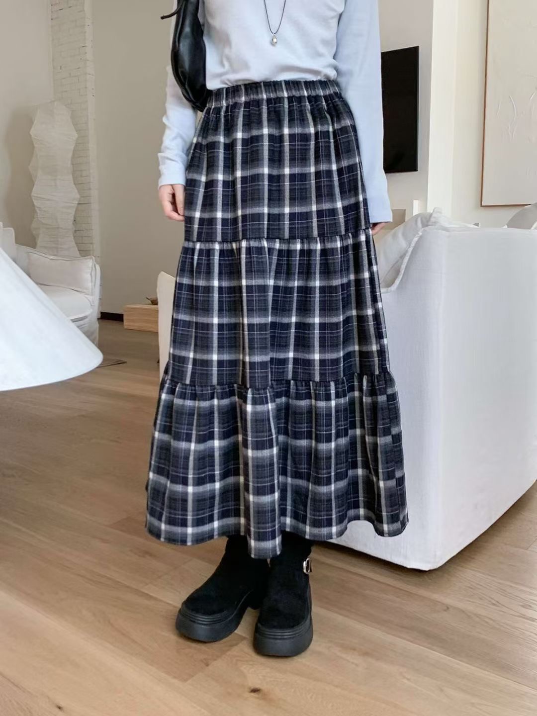 아카시아-T東大門㊣實拍女士新品25秋冬職業休閑人氣熱賣長裙acacia-2件起訂長裙圖色1