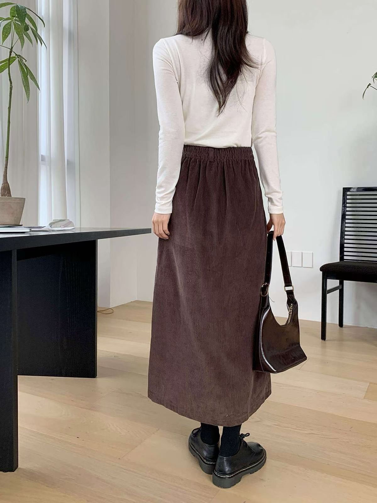 아카시아-T韓國直郵㊣女士新品時尚25秋冬職業休閑推薦長裙acacia-2件起訂長裙