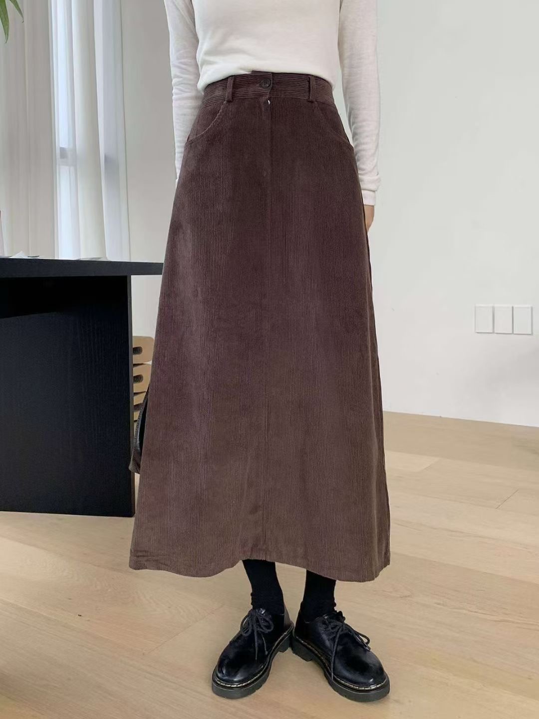 아카시아-T韓國直郵㊣女士新品時尚25秋冬職業休閑推薦長裙acacia-2件起訂長裙圖色4