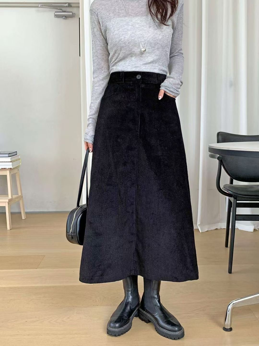 아카시아-T韓國直郵㊣女士新品時尚25秋冬職業休閑推薦長裙acacia-2件起訂長裙圖色5