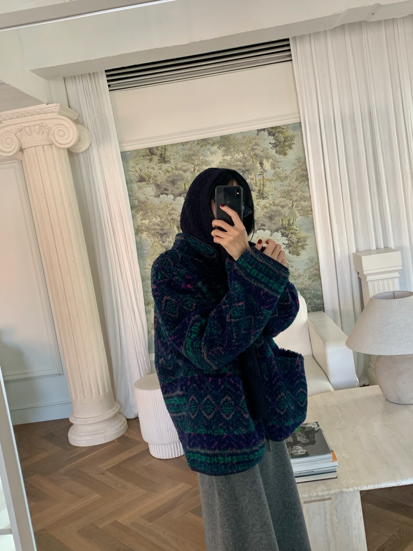 A Flan東大門㊣代購女士新款推薦人氣夾克雙面抓絨兩面穿拉鏈A:FLAN EDITION夾克