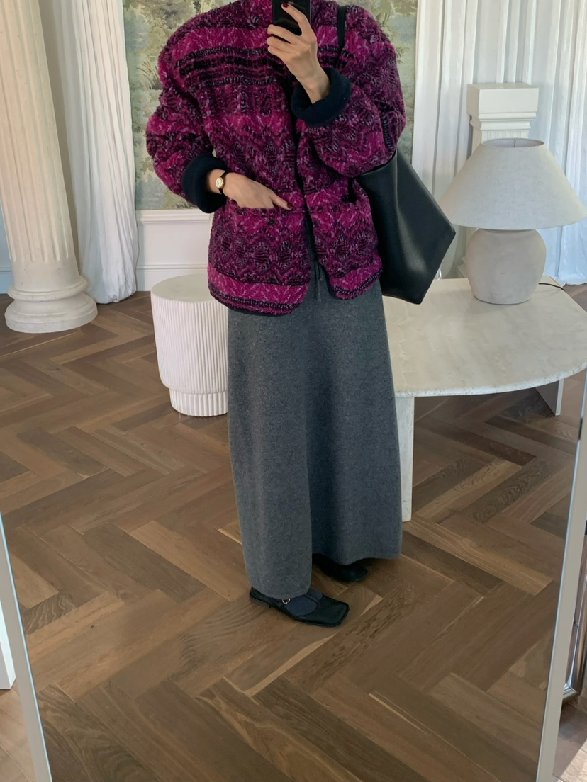 A Flan韓國代購㊣女裝新款人氣職業推薦熱賣休閑時尚25秋冬長裙A:FLAN EDITION長裙