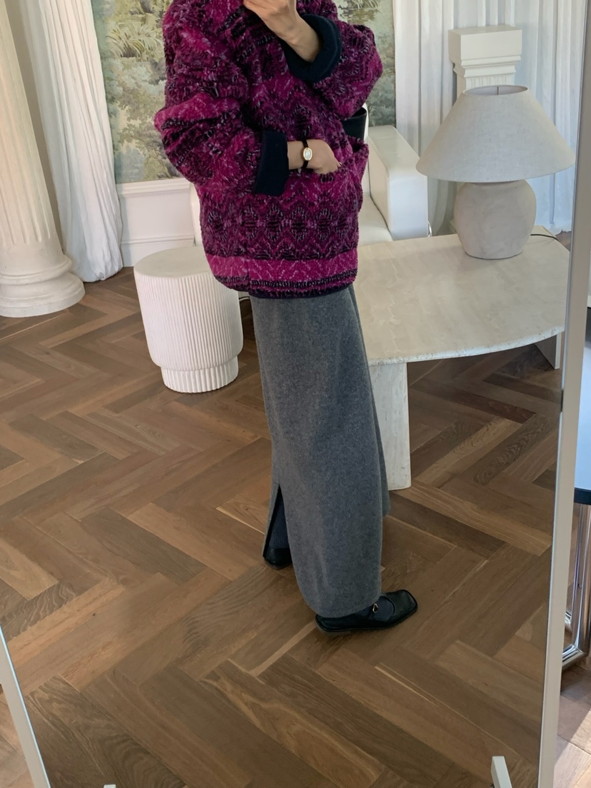 A Flan韓國代購㊣女裝新款人氣職業推薦熱賣休閑時尚25秋冬長裙A:FLAN EDITION長裙