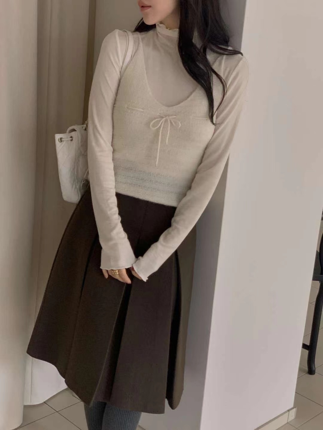 MIELLE-미엘르-OT東大門㊣代購女裝新款休閑時尚人氣長袖T恤MIELLE-미엘르-OT長袖T恤圖色4