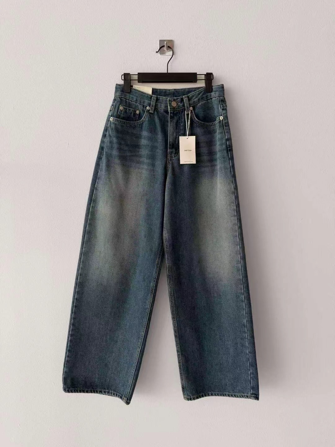 OH YEAH韓國代購㊣女士新品人氣時尚25秋冬休閑推薦牛仔褲OH YEAH牛仔褲圖色1