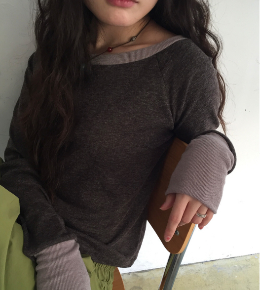 FLASH東大門㊣實拍女裝新款職業人氣25秋冬休閑時尚長袖T恤FLASH長袖T恤