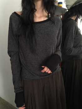 FLASH東大門㊣實拍女裝新款職業人氣25秋冬休閑時尚長袖T恤FLASH長袖T恤