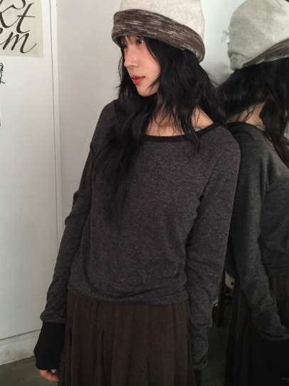 FLASH東大門㊣實拍女裝新款職業人氣25秋冬休閑時尚長袖T恤FLASH長袖T恤