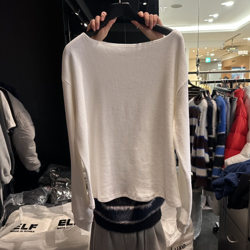 ELF-L東大門㊣實拍女裝新品時尚熱賣人氣25秋冬推薦長袖T恤PROJECT ELF/ELF-L長袖T恤圖色1