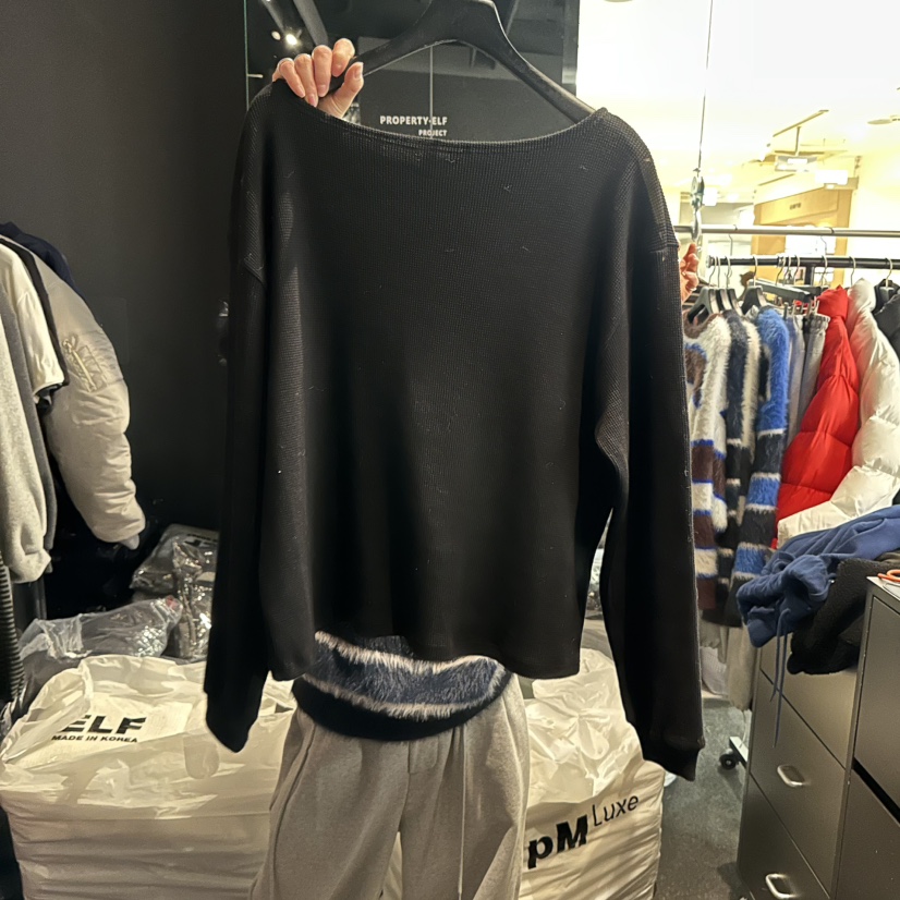 ELF-L東大門㊣實拍女裝新品時尚熱賣人氣25秋冬推薦長袖T恤PROJECT ELF/ELF-L長袖T恤圖色3