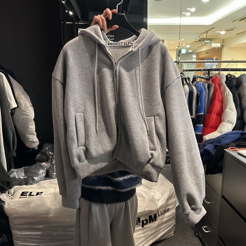 ELF-L韓國代購㊣女裝新品職業25秋冬時尚休閑推薦夾克連帽衫PROJECT ELF/ELF-L夾克圖色1