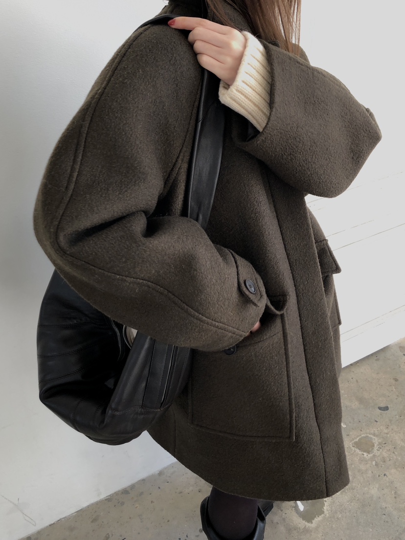 UNBOUND東大門㊣實拍女裝新品25秋冬真品職業熱賣中長款大衣UNBOUND中長款大衣