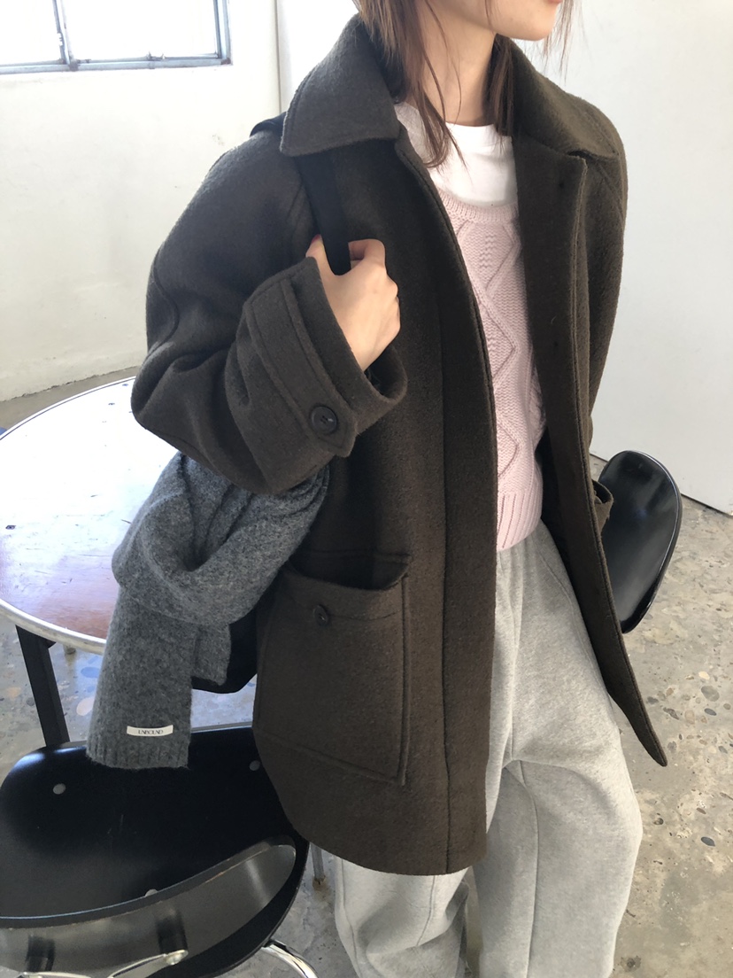 UNBOUND東大門㊣實拍女裝新品25秋冬真品職業熱賣中長款大衣UNBOUND中長款大衣