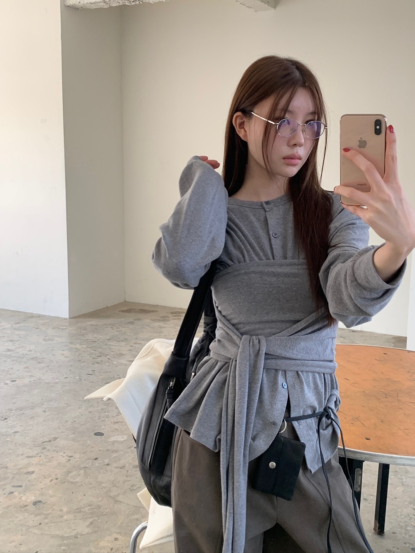 UNBOUND東大門㊣實拍女裝新款熱賣時尚真品人氣休閑長袖T恤UNBOUND長袖T恤