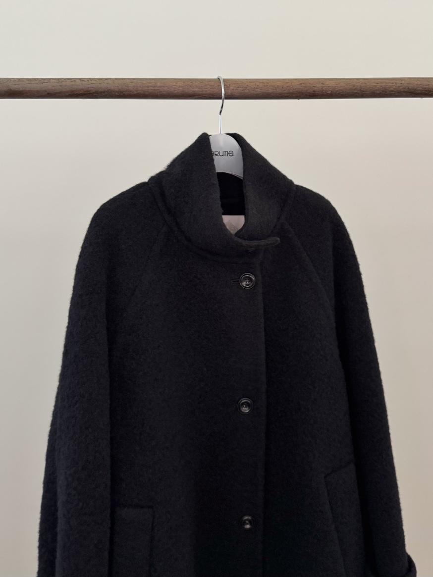 ERUME韓國代購㊣女裝新款真品職業推薦休閑25秋冬中長款大衣手工ERUME中長款大衣