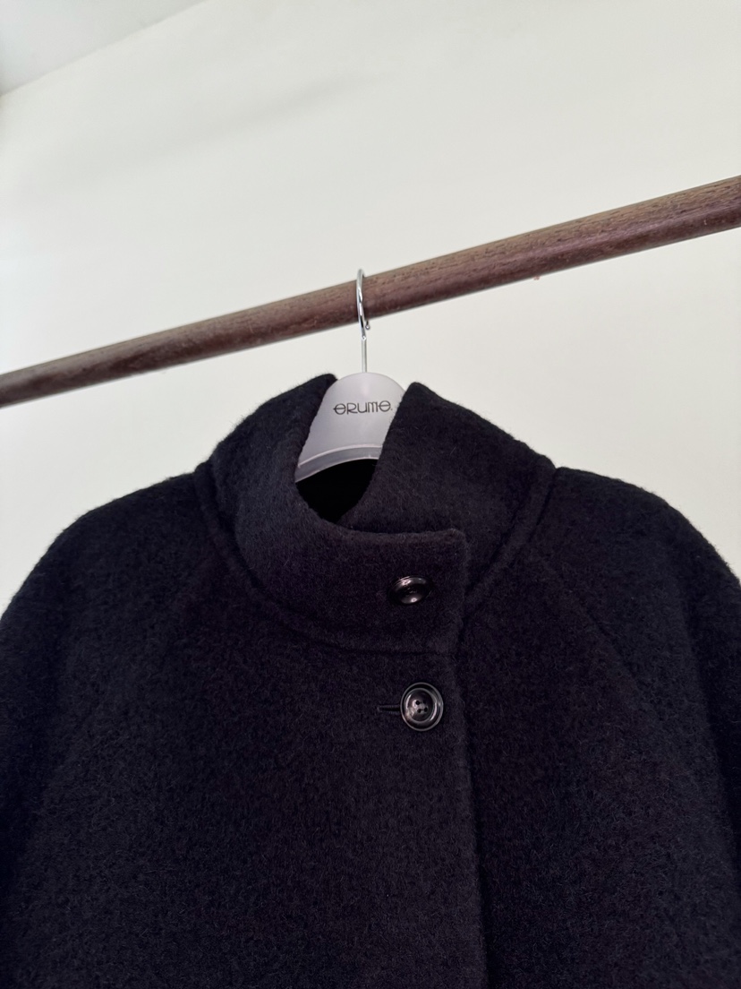 ERUME韓國代購㊣女裝新款真品職業推薦休閑25秋冬中長款大衣手工ERUME中長款大衣