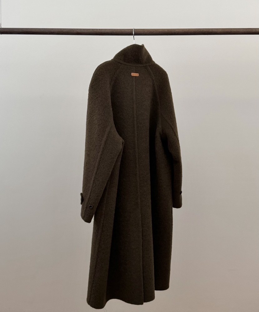 ERUME韓國代購㊣女裝新款真品職業推薦休閑25秋冬中長款大衣手工ERUME中長款大衣