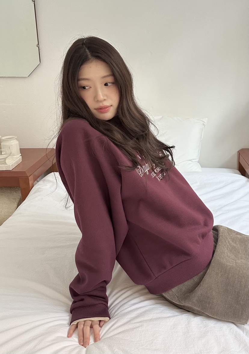 ERUME東大門㊣直郵女裝新款25秋冬推薦時尚真品休閑衛衣羊皮ERUME衛衣