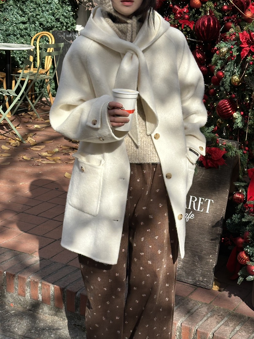 BLANC-A東大門㊣直郵女士新款時尚熱賣休閑真品中長款大衣BLANC-A中長款大衣