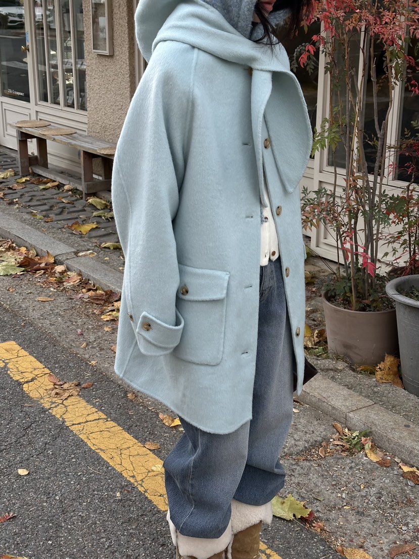 BLANC-A東大門㊣直郵女士新款時尚熱賣休閑真品中長款大衣BLANC-A中長款大衣