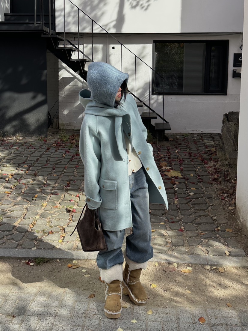 BLANC-A東大門㊣直郵女士新款時尚熱賣休閑真品中長款大衣BLANC-A中長款大衣