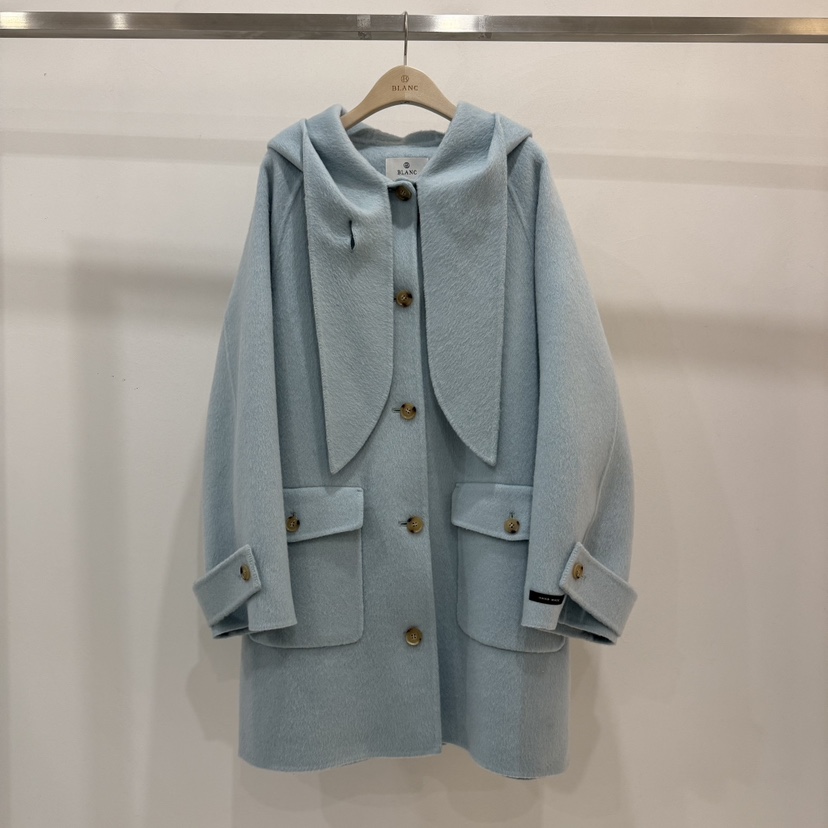 BLANC-A東大門㊣直郵女士新款時尚熱賣休閑真品中長款大衣BLANC-A中長款大衣圖色2