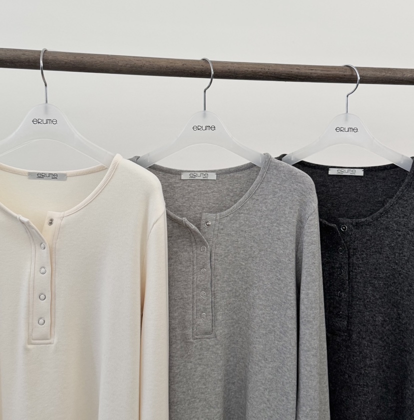 ERUME韓國直郵㊣女裝新品推薦真品人氣25秋冬職業熱賣長袖T恤ERUME長袖T恤