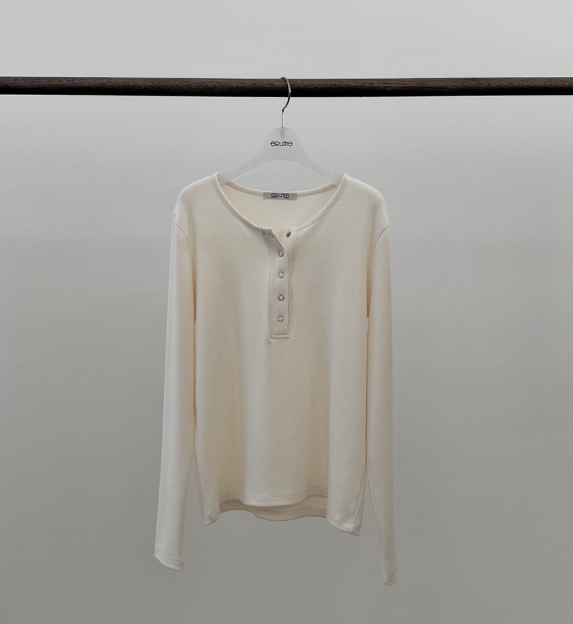 ERUME韓國直郵㊣女裝新品推薦真品人氣25秋冬職業熱賣長袖T恤ERUME長袖T恤圖色1