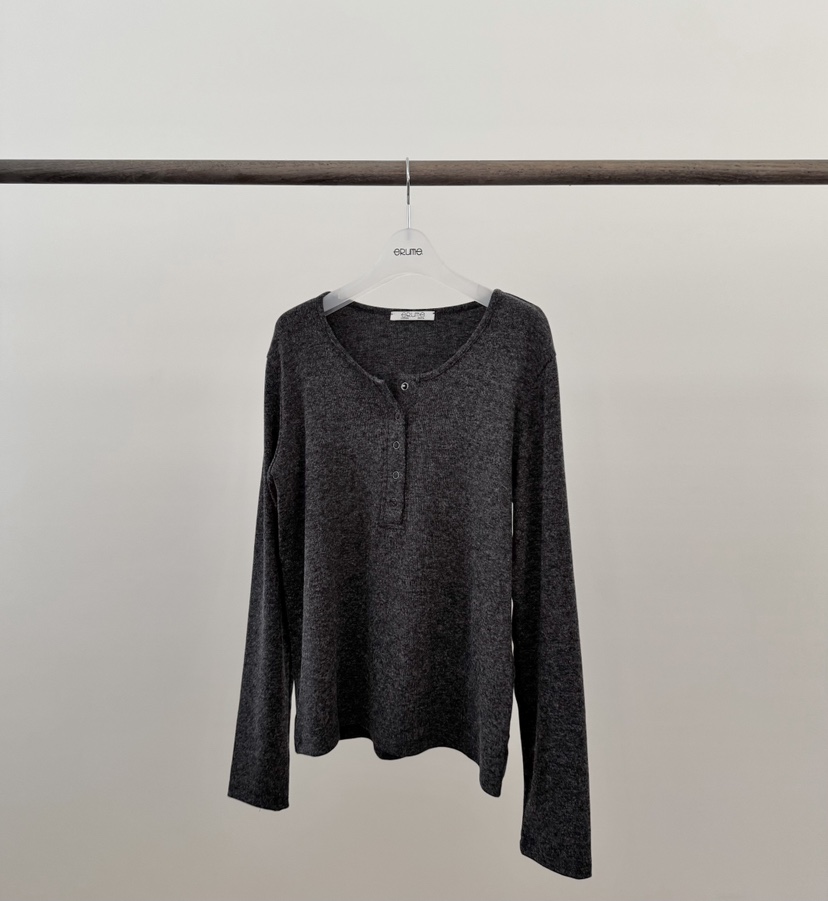 ERUME韓國直郵㊣女裝新品推薦真品人氣25秋冬職業熱賣長袖T恤ERUME長袖T恤圖色3