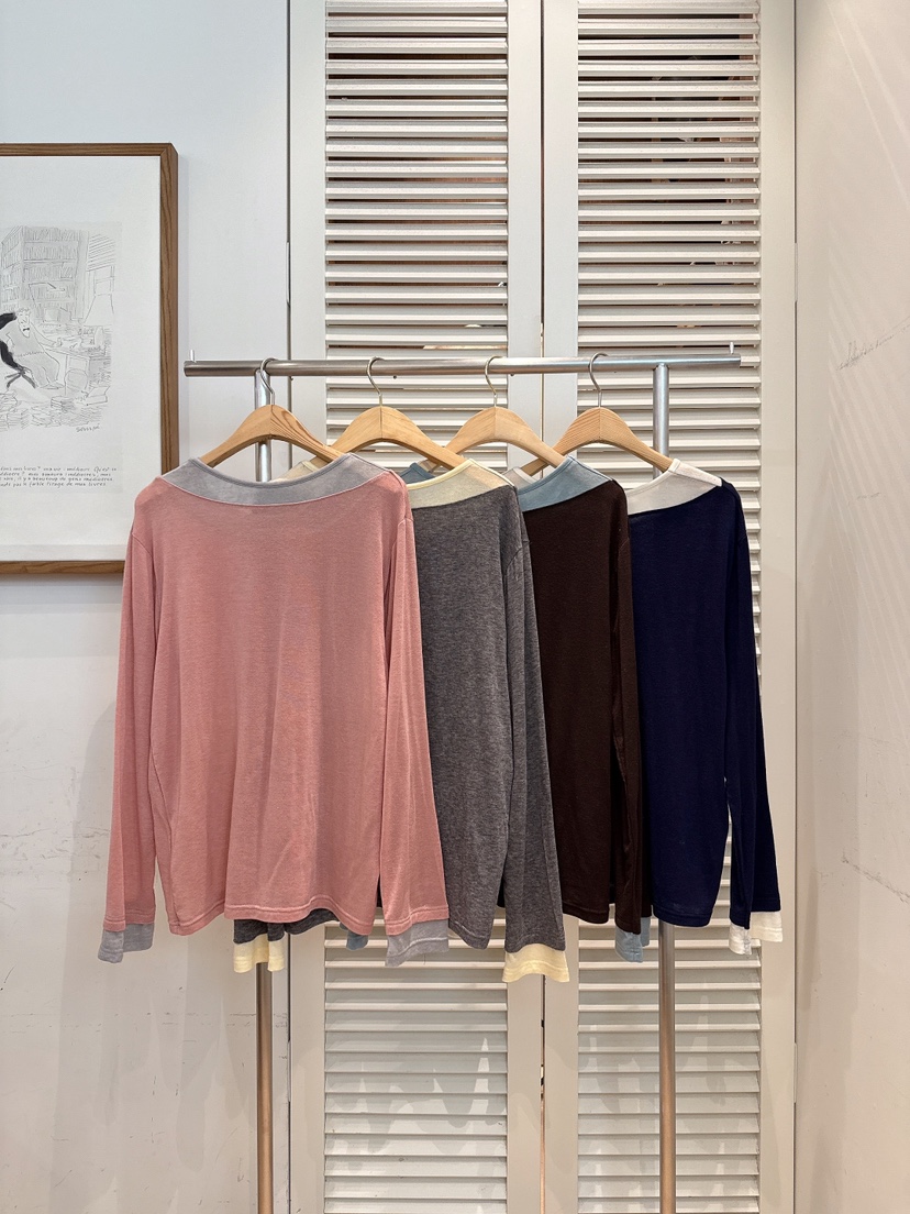 FAVE-L韓國代購㊣女士新款時尚推薦職業熱賣真品休閑長袖T恤FAVE-L長袖T恤