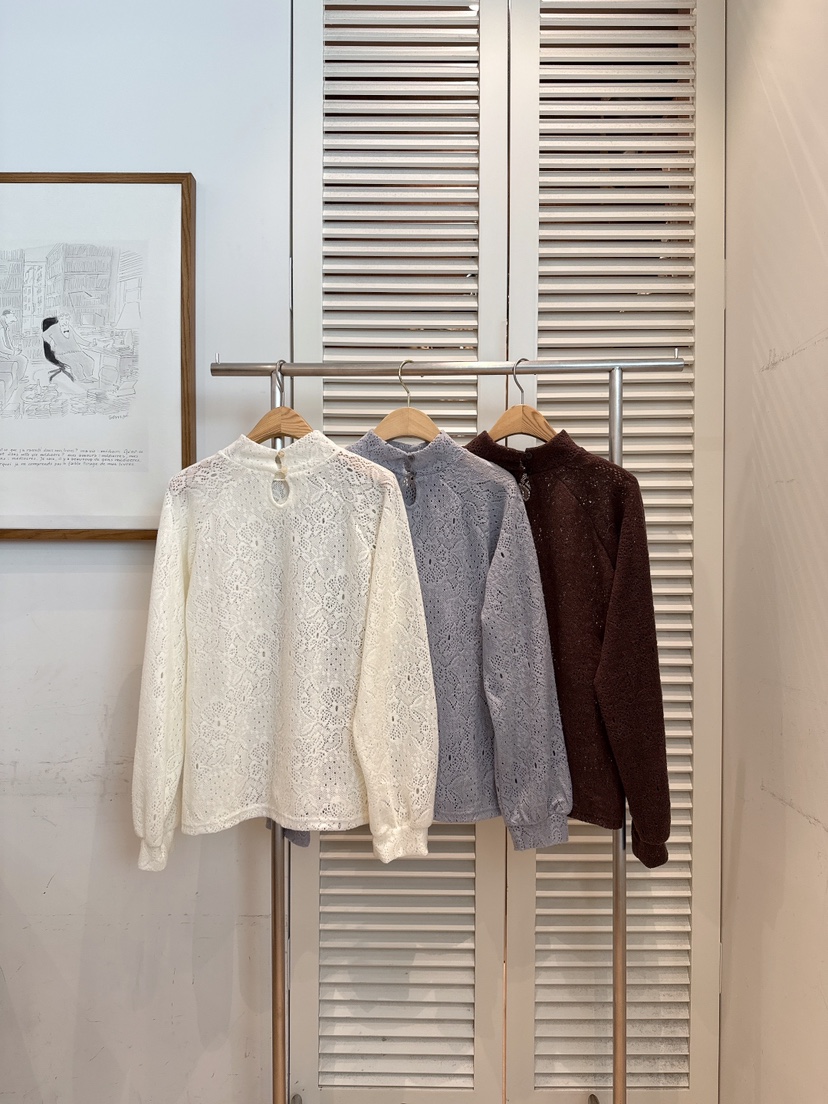 FAVE-L韓國代購㊣女士新款25秋冬人氣真品時尚熱賣襯衫蕾絲衫FAVE-L襯衫/蕾絲衫