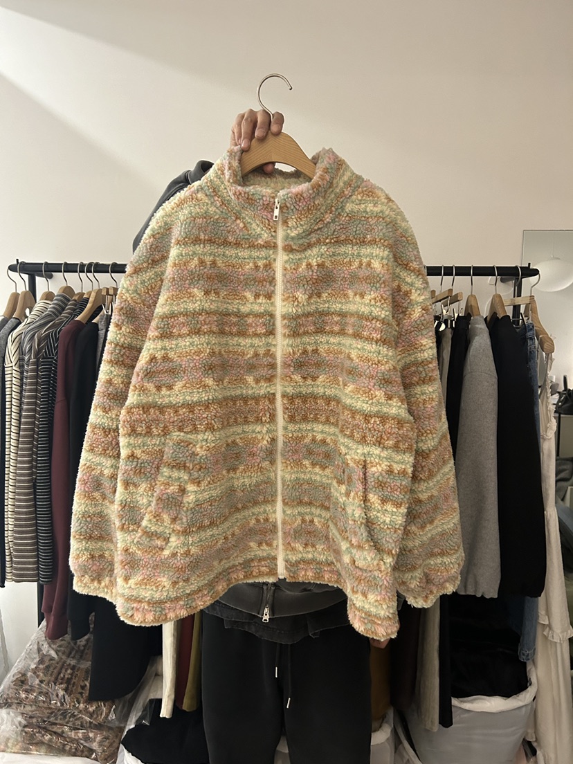 AS THOUGHT東大門㊣代購女裝新品休閑人氣時尚夾克加絨羊毛AS THOUGHT夾克圖色1