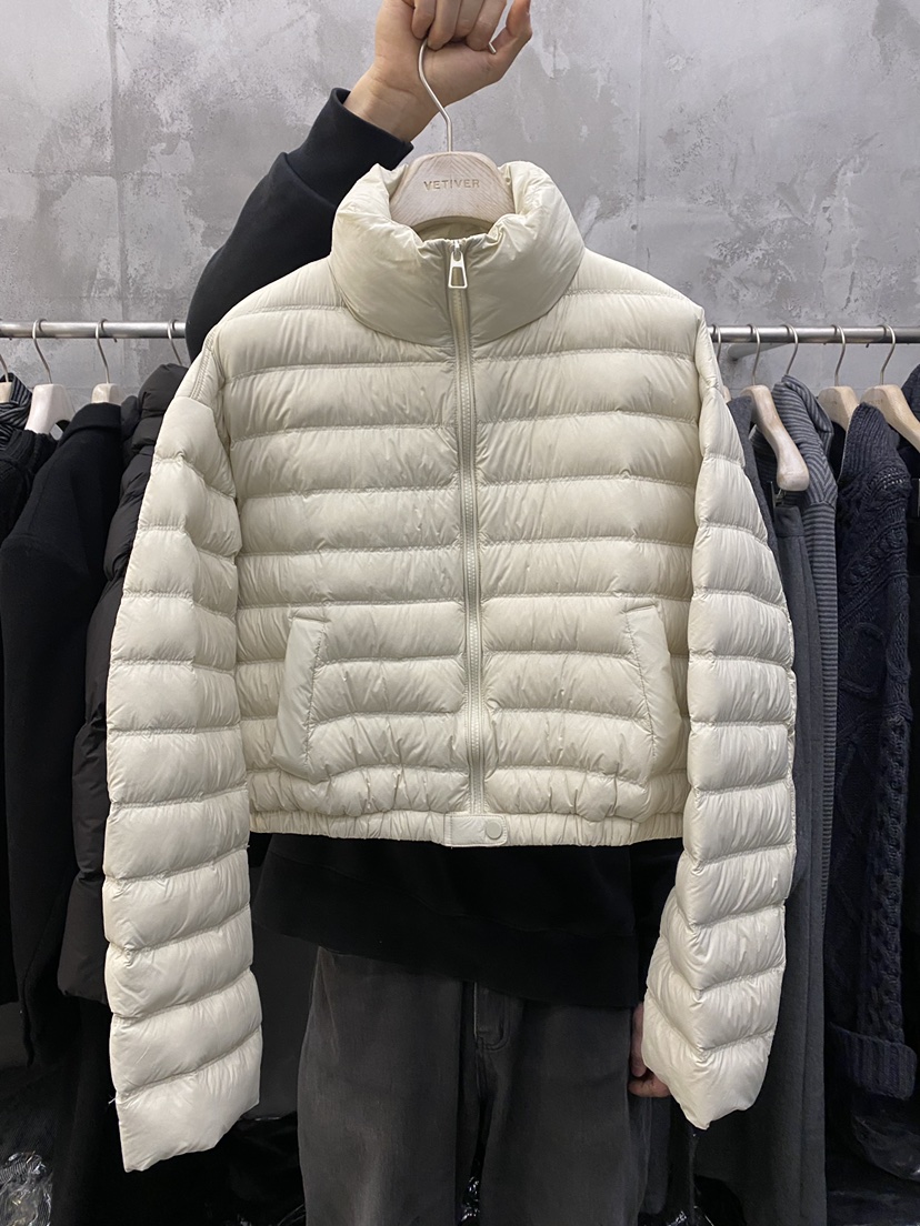 THE VETIVER-A韓國代購㊣女裝新品25秋冬短款羽絨服填充鴨絨VETIVER短款羽絨服圖色1